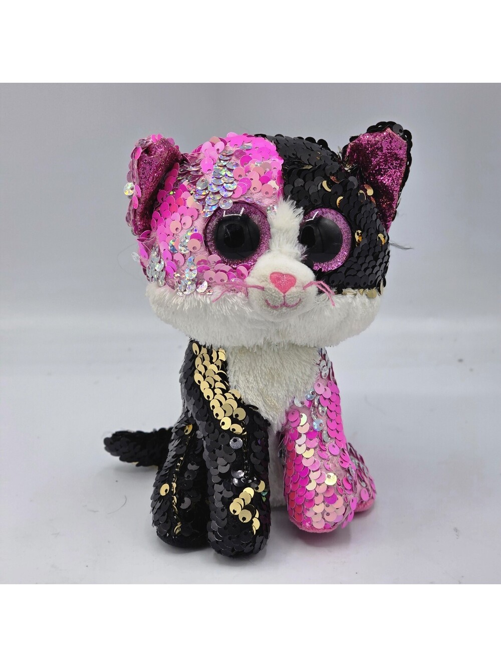 MALIBU - CAT - Ty FLIPPABLES Sequin Beanie 6" Boos